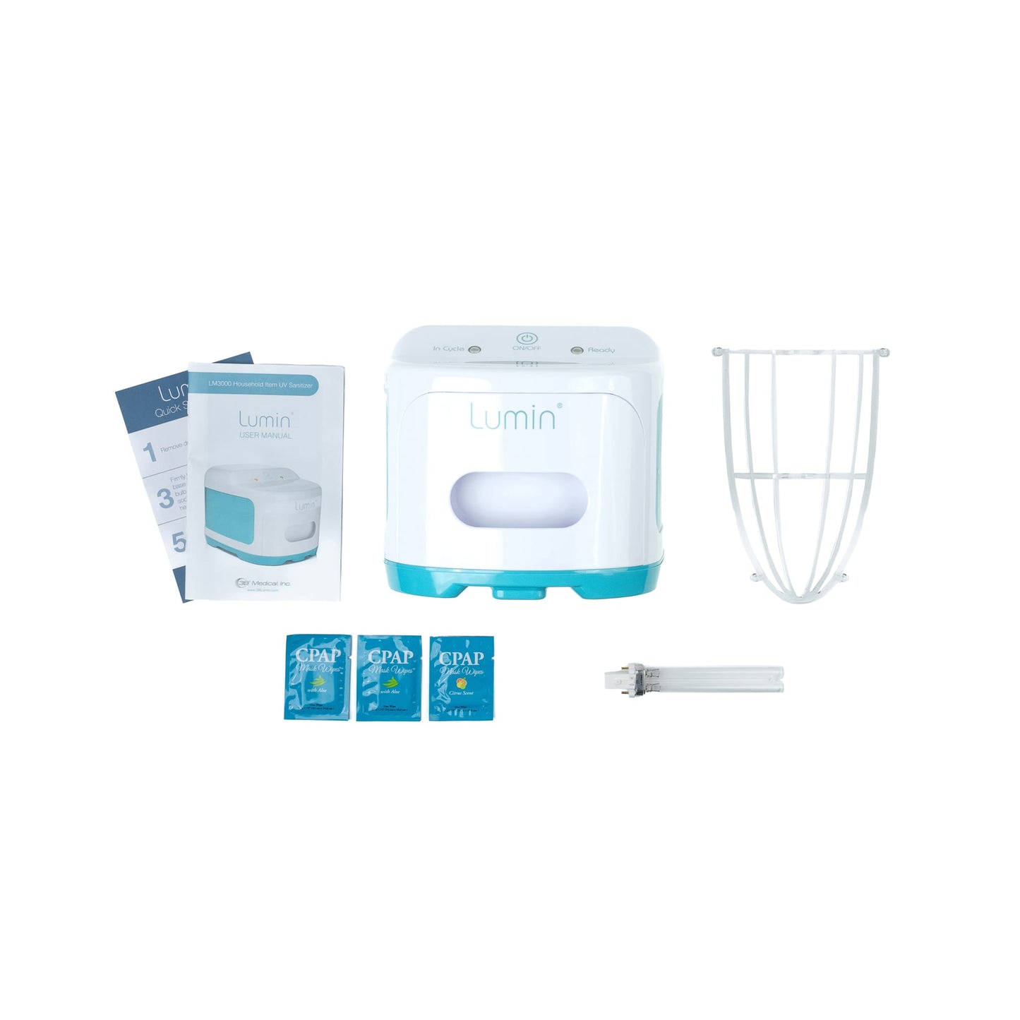 Lumin UV Household Sanitizer - Whats included in box | CPAP.com