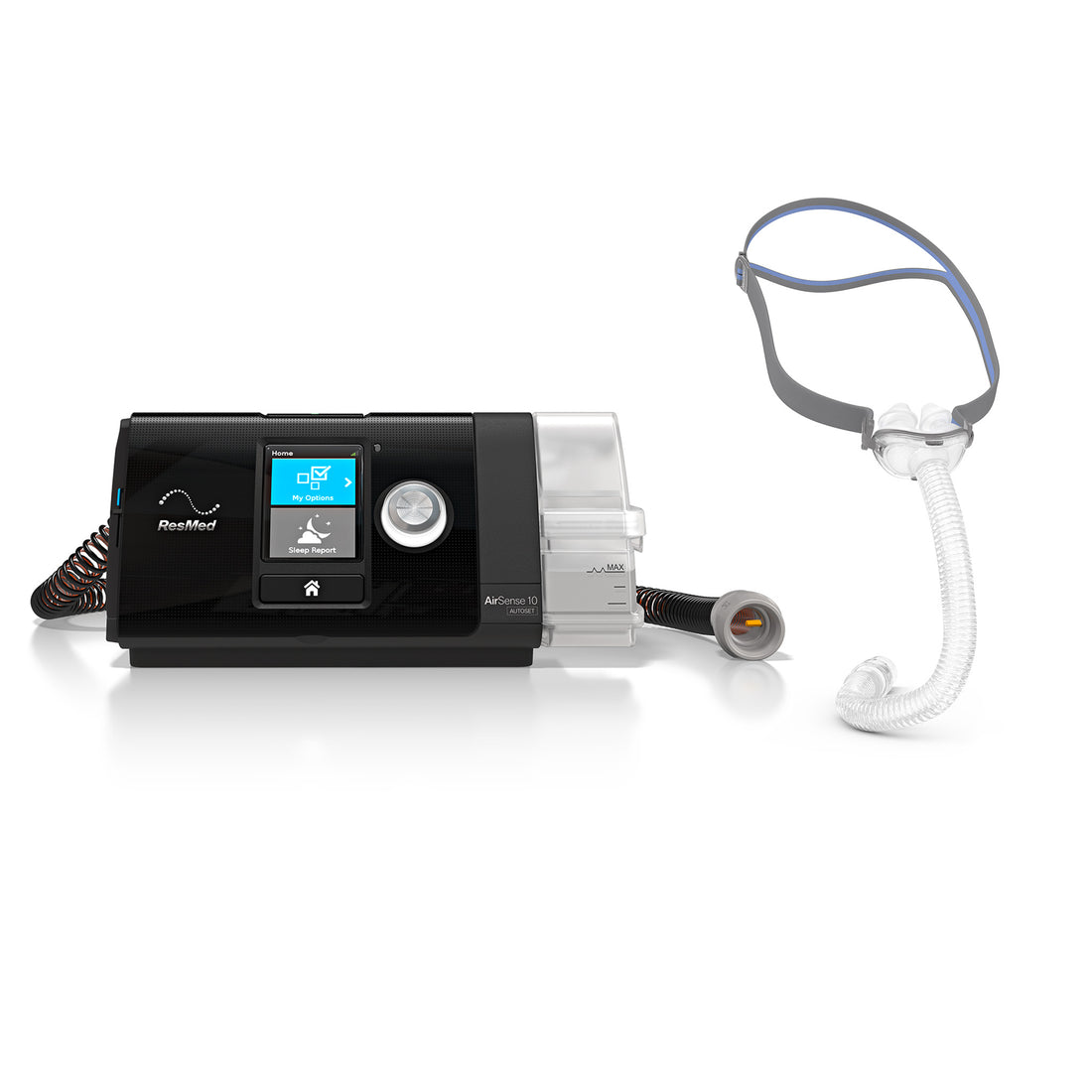 Airsense 10 AutoSet and ClimateLine Heated Tubing with AirFit P10 Nasal Pillow Mask Bundle