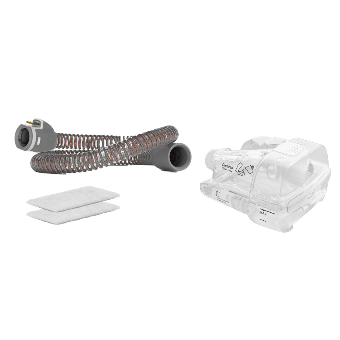 AirSense 11 Resupply Bundle includes compatible climateline hose, 2 filters and replacement water tank