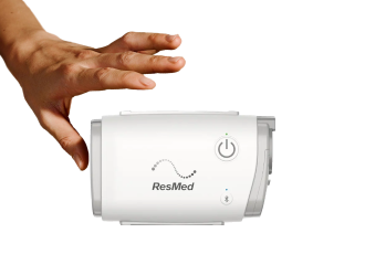 CPAP machine with left hand