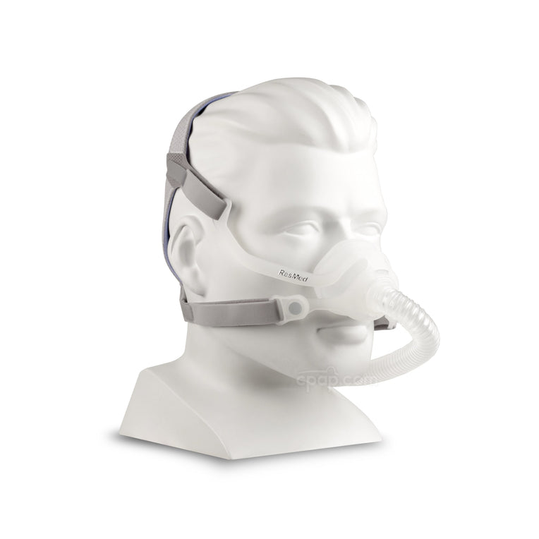 AirFit™ N10 Nasal CPAP Mask with Headgear - Angled View (Mannequin Not Included)