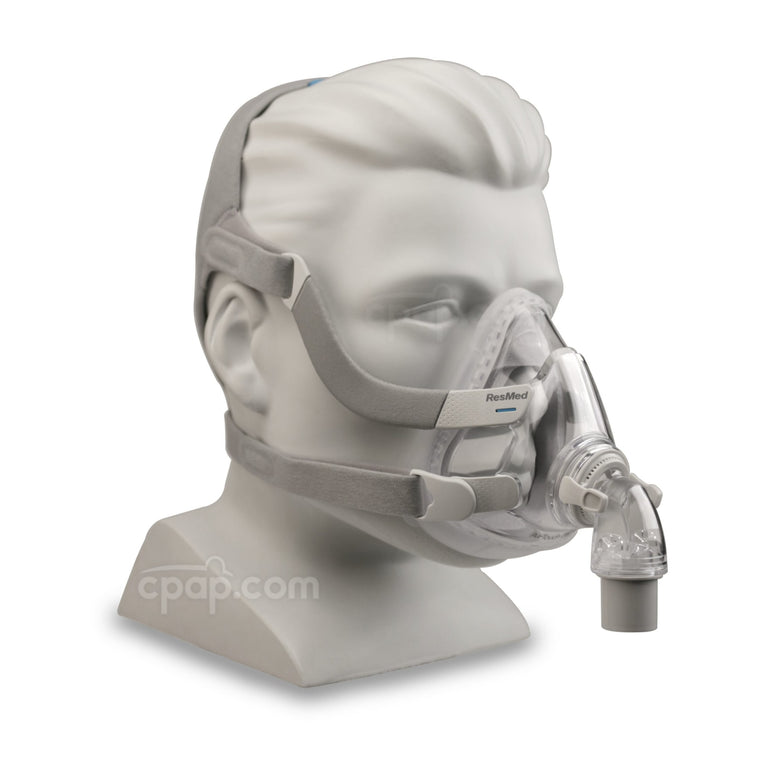 AirTouch™ F20 Full Face CPAP Mask with Headgear - Angled (Mannequin Not Included)