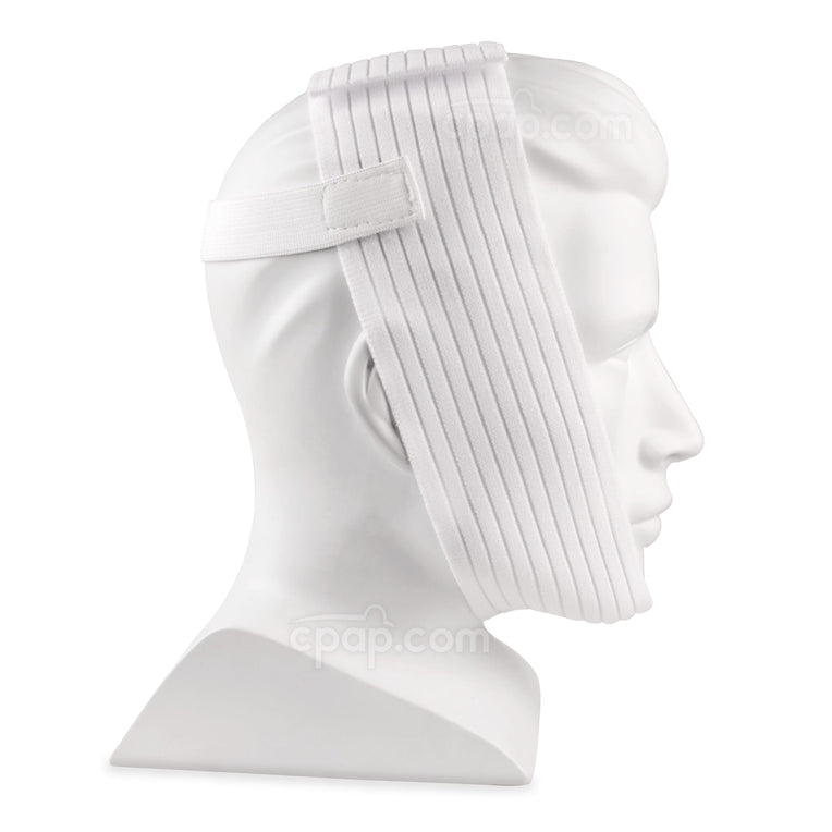 Respironics Deluxe-Style Chinstrap - Side View with Hook and Loop Attachment (Mannequin Not Included)