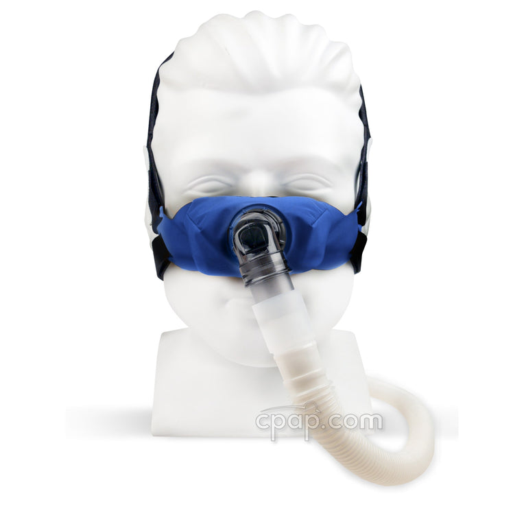 SleepWeaver Elan Soft Cloth Nasal Mask with Feather Weight Tube Front (Shown on mannequin - not included)