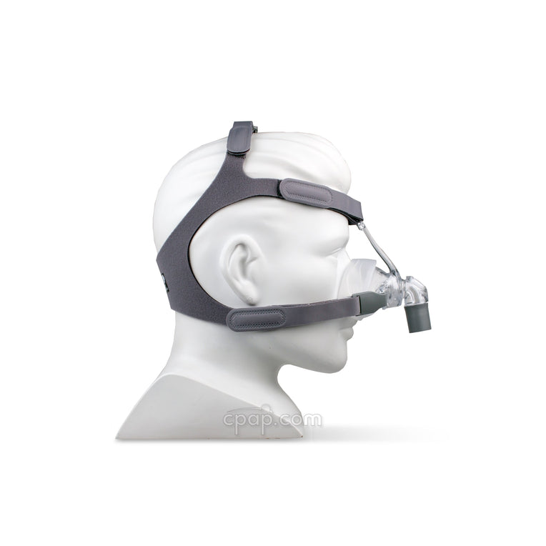 Eson Nasal CPAP Mask with Headgear - Side (shown on mannequin - not included)