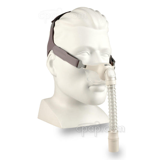 Pilairo Q Nasal Pillow CPAP Mask with Adjustable Headgear - Side View (Mannequin not Included)