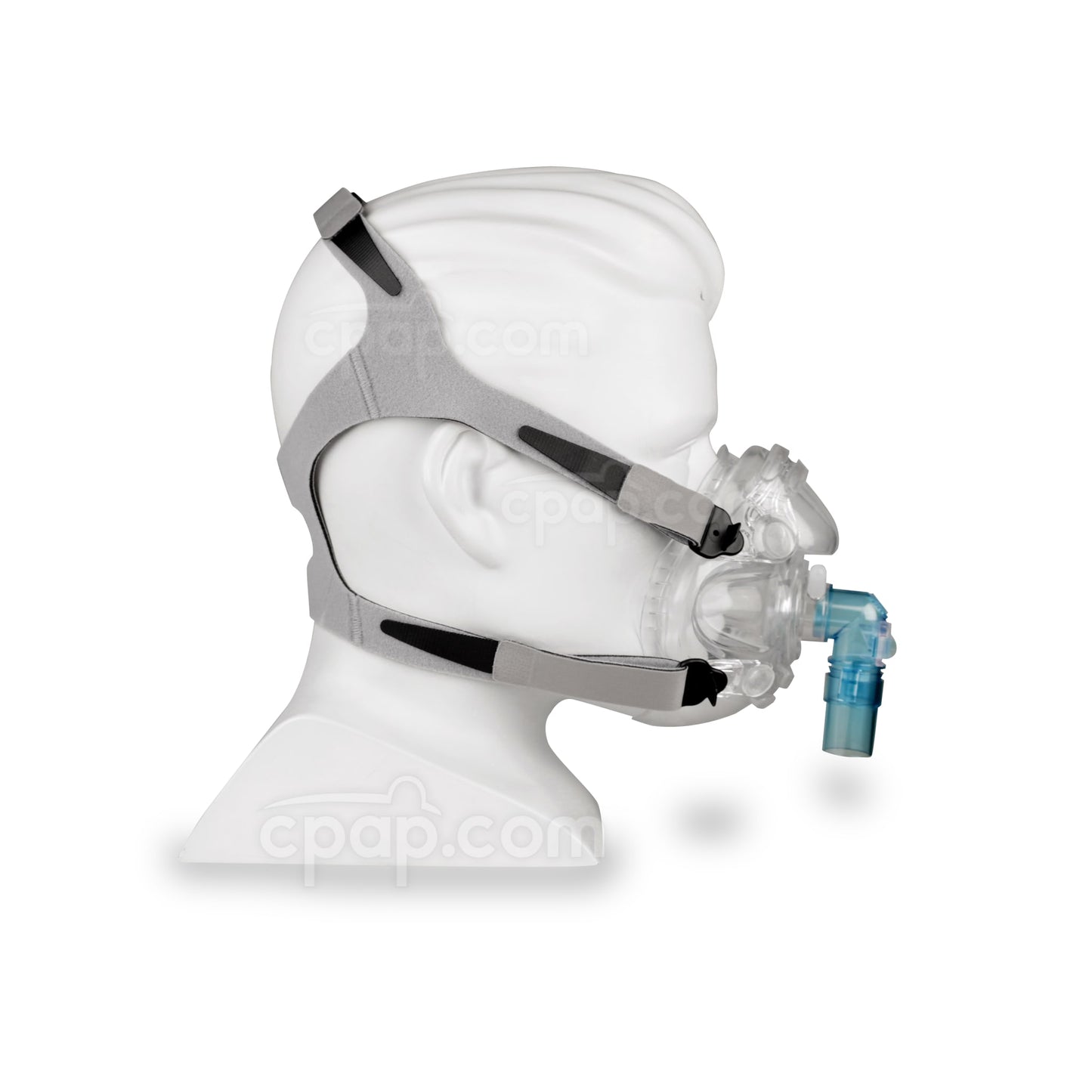 Quest Full Face CPAP Mask with Headgear - Side (Mannequin not Included)