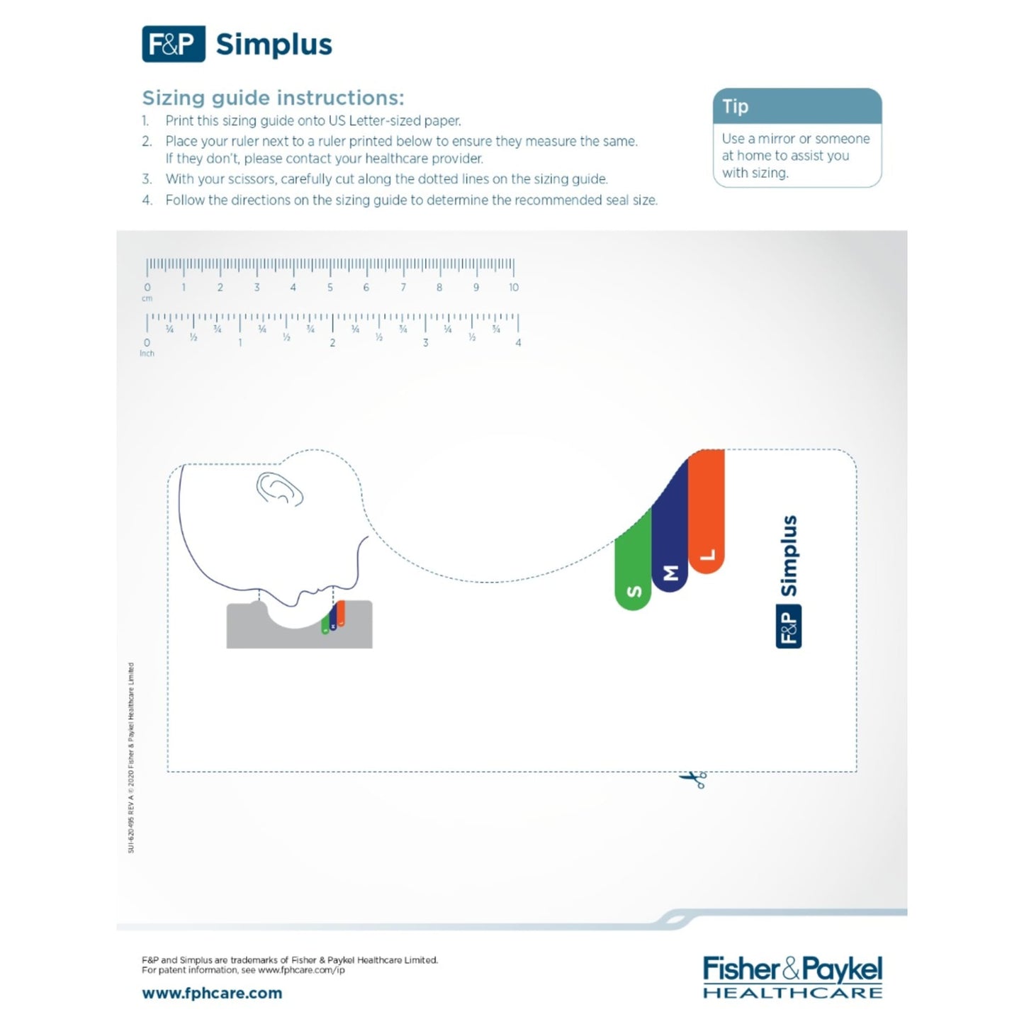 Product image for Fisher & Paykel Simplus Full Face CPAP Mask with Headgear - Thumbnail Image #10