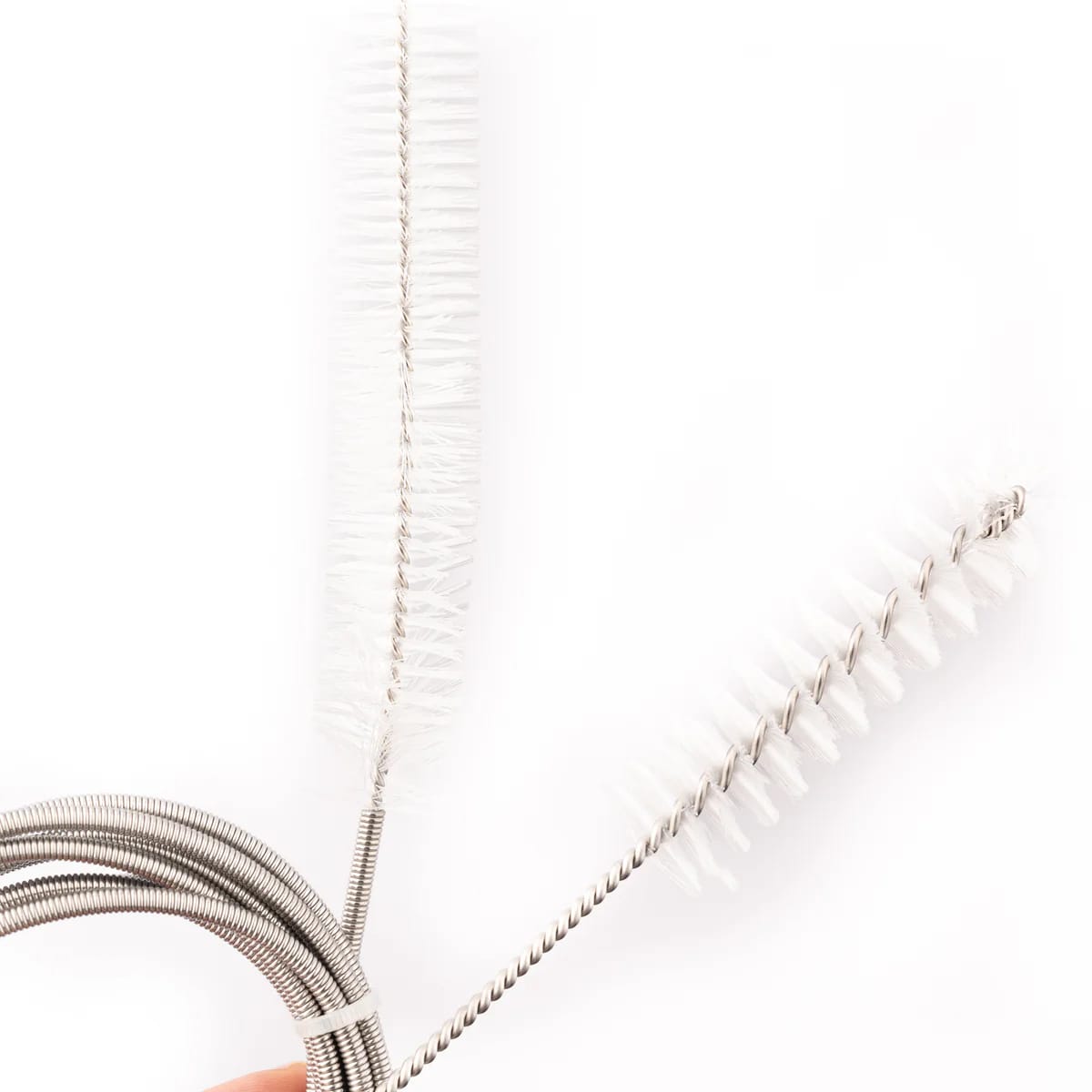 Closeup of CPAP tube cleaning brush